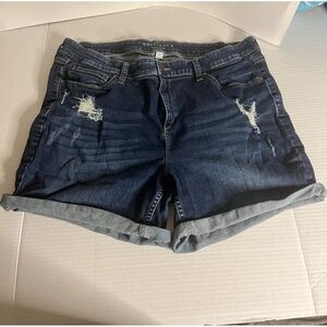 Blue distressed boyfriend cut Women’s shorts size 16W from boutique